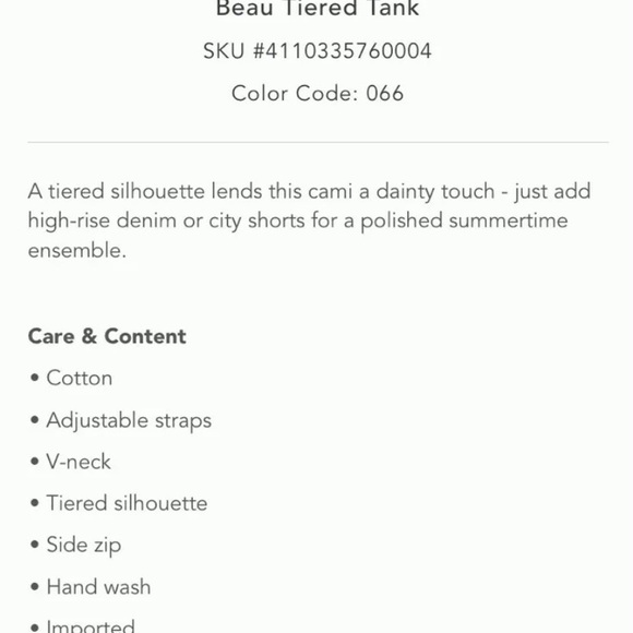 NWT $128 Samant Chauhan Anthropologie Cami S - Picture 4 of 12